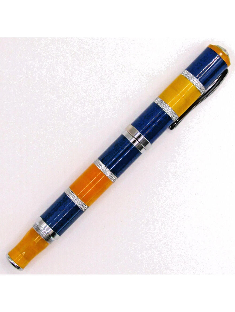 Monteverde Regatta Sport Ballpoint Pen in Blue and Yellow Pattern